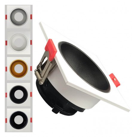 LED Square Recessed Baffle for GU10-MR16 Outdoor White