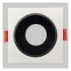 Aro cuadrado basculante GU10-MR16 exterior blanco