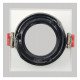 Aro cuadrado basculante GU10-MR16 exterior blanco