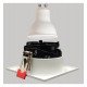 Aro cuadrado basculante GU10-MR16 exterior blanco