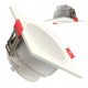 Aro cuadrado basculante GU10-MR16 exterior blanco