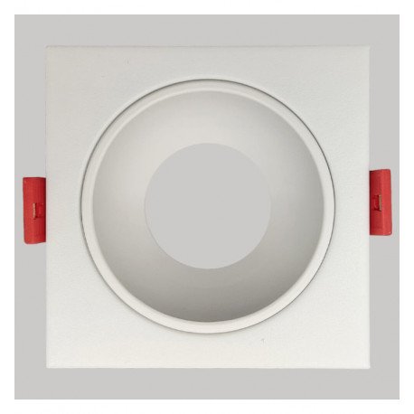 LED Square Recessed Baffle for GU10-MR16 Outdoor White