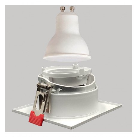 LED Square Recessed Baffle for GU10-MR16 Outdoor White