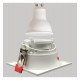 Aro cuadrado basculante GU10-MR16 exterior blanco