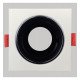 Aro cuadrado basculante GU10-MR16 exterior blanco