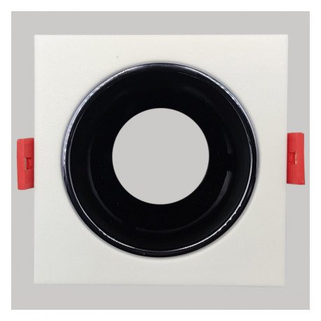 LED Square Recessed Baffle for GU10-MR16 Outdoor White