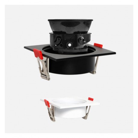 LED Square Recessed Baffle for GU10-MR16 Outdoor White