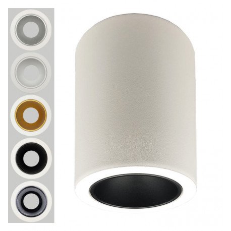 Wand-/plafondlamp led kantelbaar Oculus GU10-MR16 buiten wit