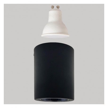 Aplique LED basculante Oculus GU10-MR16 exterior negro