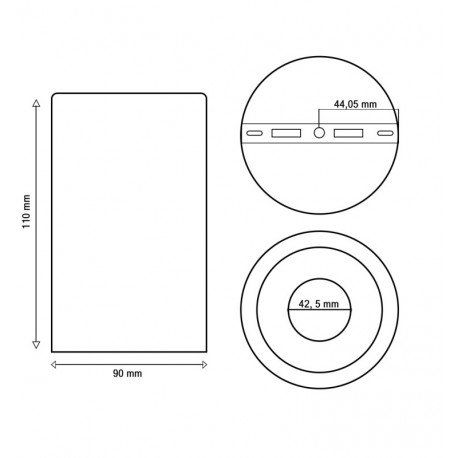 Aplique LED basculante Oculus GU10-MR16 exterior negro
