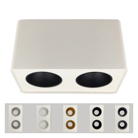Dubbele kantelbare LED-wandlamp GU10-MR16 voor buiten wit