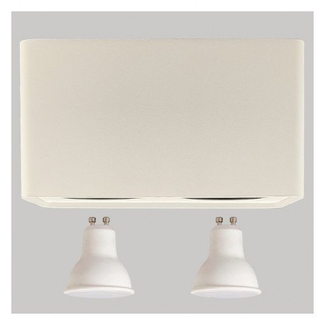 Aplique LED basculante doble GU10-MR16 exterior blanco