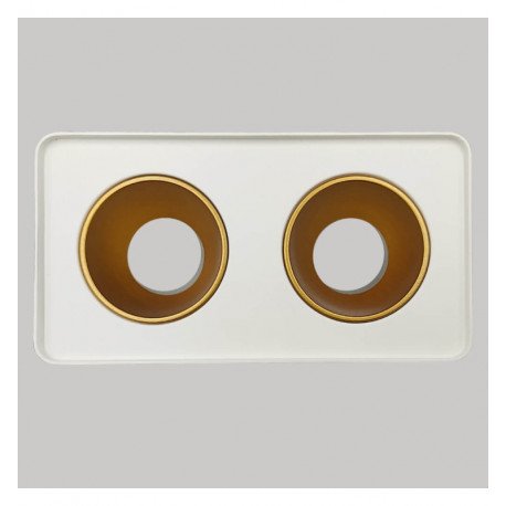 Aplique LED basculante doble GU10-MR16 exterior blanco