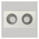 Aplique LED basculante doble GU10-MR16 exterior blanco