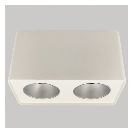 Aplique LED basculante doble GU10-MR16 exterior blanco