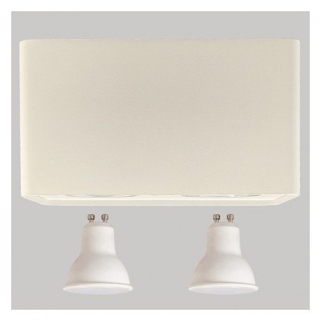 Aplique LED basculante doble GU10-MR16 exterior blanco