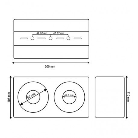 Aplique LED basculante doble GU10-MR16 exterior blanco