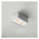 Aplique LED basculante doble GU10-MR16 exterior blanco