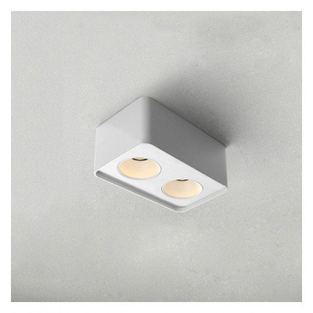 Aplique LED basculante doble GU10-MR16 exterior blanco