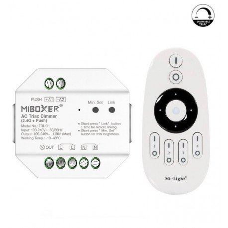TRIAC 220V RF Push Dimmer regelaar met 2,4GHz afstandsbediening
