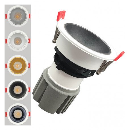 LED Downlight 15W Tilting Oculus White CRI+92 UGR13