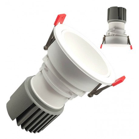 LED Downlight 15W Tilting Oculus White CRI+92 UGR13