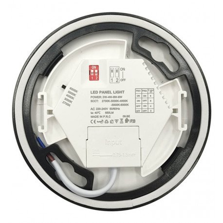 Downlight LED circular BONN negro 2W-8W 5CCT IP44