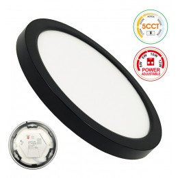 LED Downlight Circular BONN Black 12W Adjustable IP44 5CCT