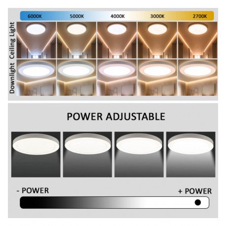 LED Downlight Circular BONN 12W Adjustable 5CCT IP44