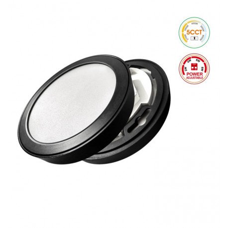 Downlight LED circular BONN negro 18W ajustable 5CCT IP44