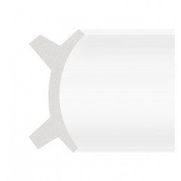 Led-moldingset polystyreen Curve dubbele lichtlijn 2 m