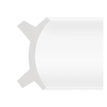 Led-moldingset polystyreen Curve dubbele lichtlijn 2 m
