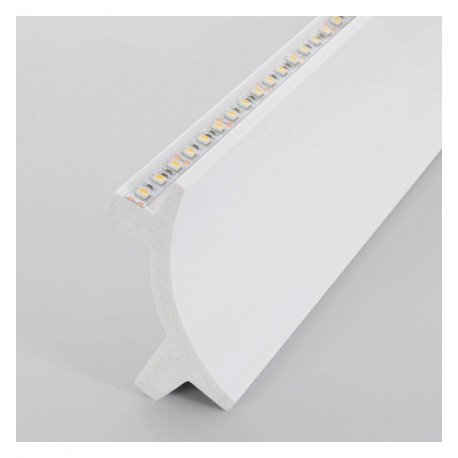 Led-moldingset polystyreen Curve dubbele lichtlijn 2 m