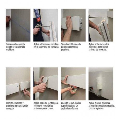 Elips LED-moldure van polystyreen (2 m) voor indirecte verlichting