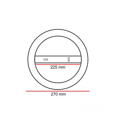 Adaptador aro placa slim a plafón de superficie Ø225mm